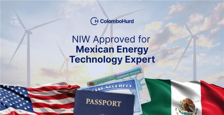 Renewable Energy Technology Expert NIW Approval
